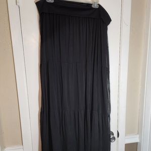 AB Studio, XL, Black Bohemian Skirt